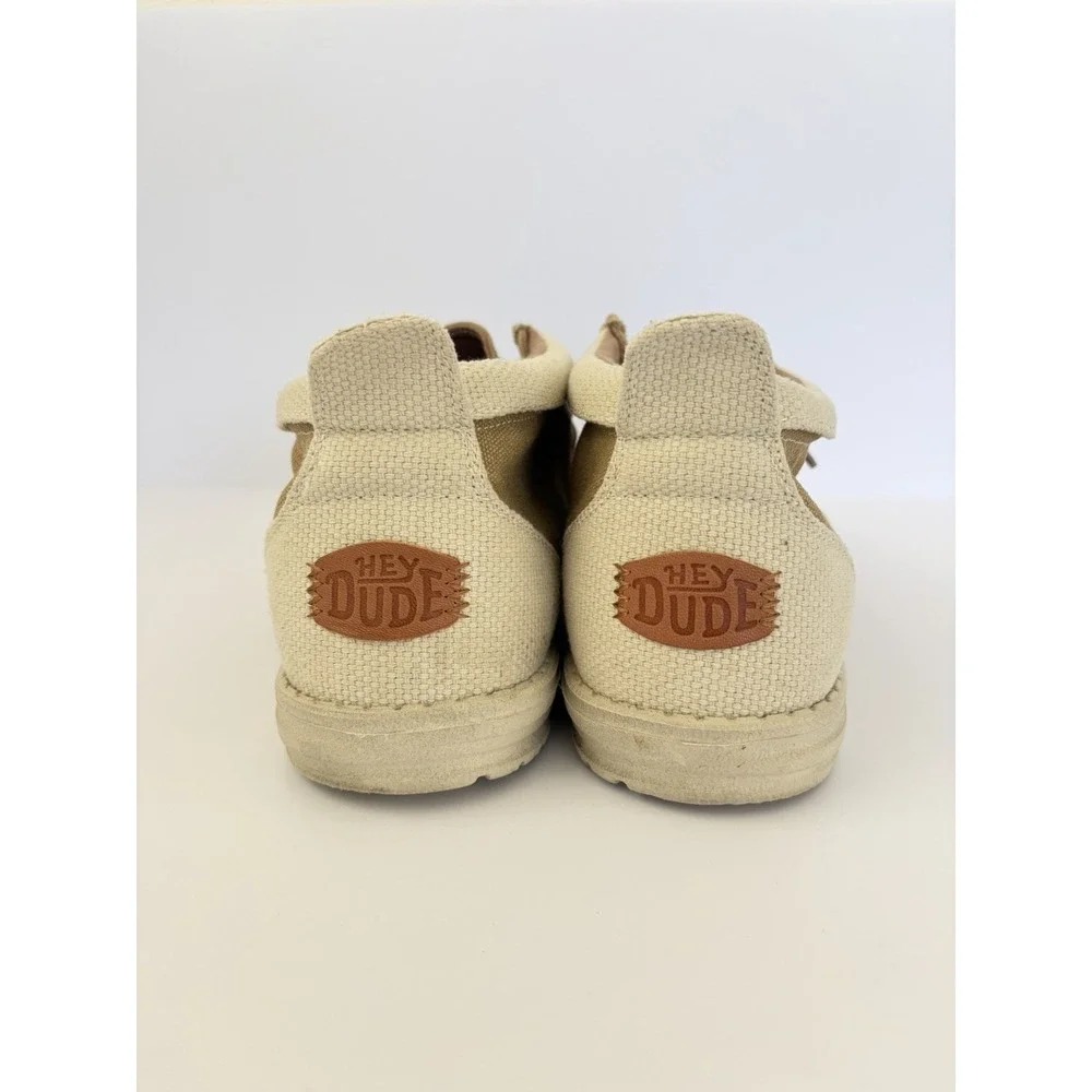 HEYDUDE Wally Mid Salt N Stone Size 15 Men's White &‎ Tan Comfort Shoes Casual